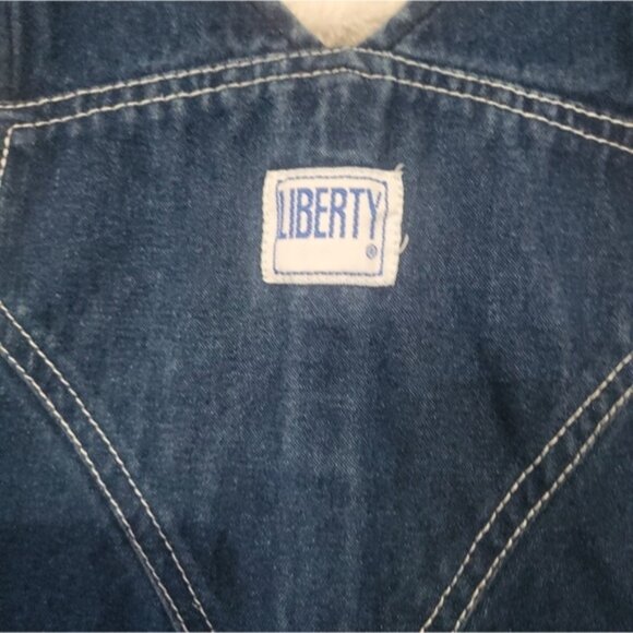 Liberty Overalls Carpenter Dark Denim 34x30 Worker Western Classic - Picture 3 of 7